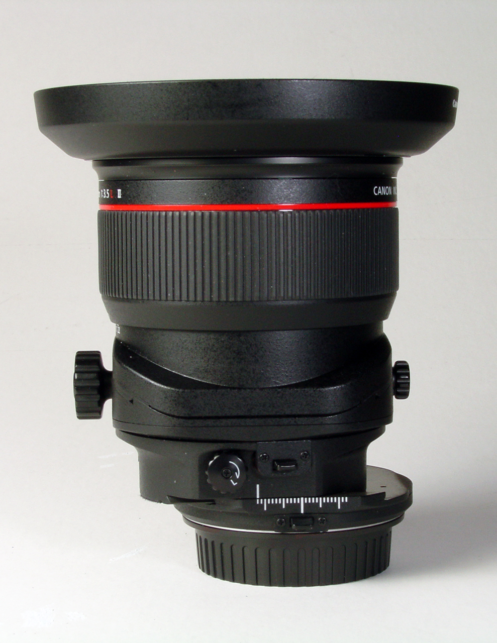 Click to Enlarge - Canon TS-E 24mm f/3.5L II with hood in shift mode